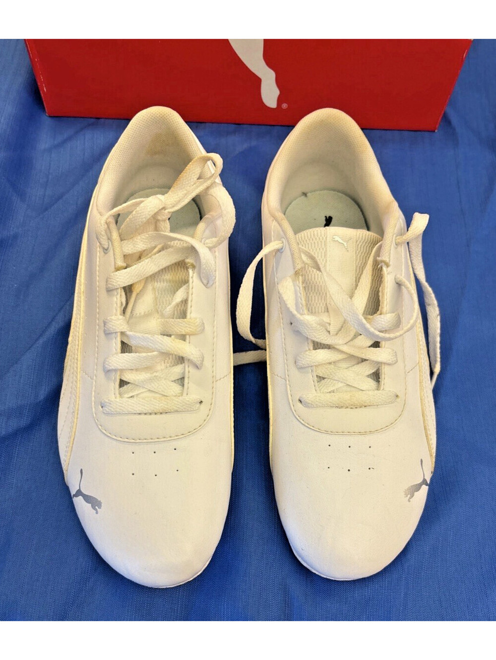 VTG 2011 Puma Cosmo SF Scuderia Ferrari White Men’s Driving Shoes Low Top 10.5